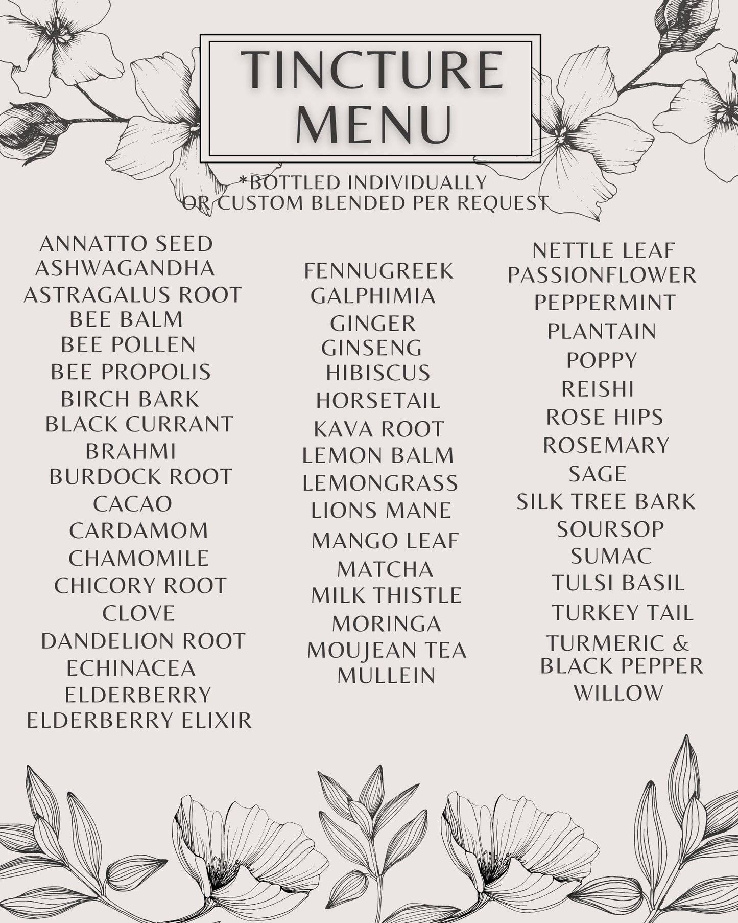 Curated Tinctures