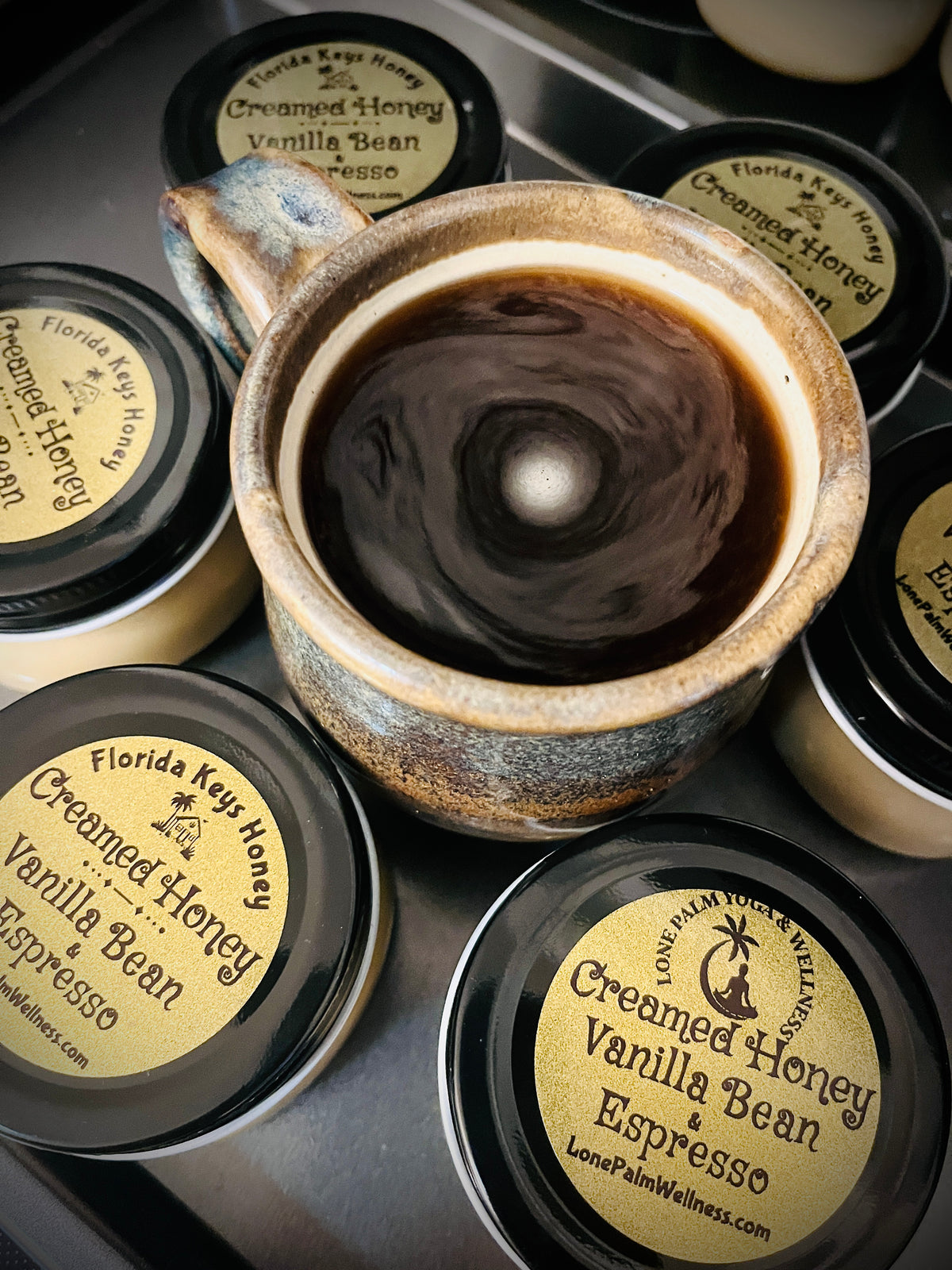 Vanilla Bean & Espresso Creamed Honey | Coffee Infused Raw Honey