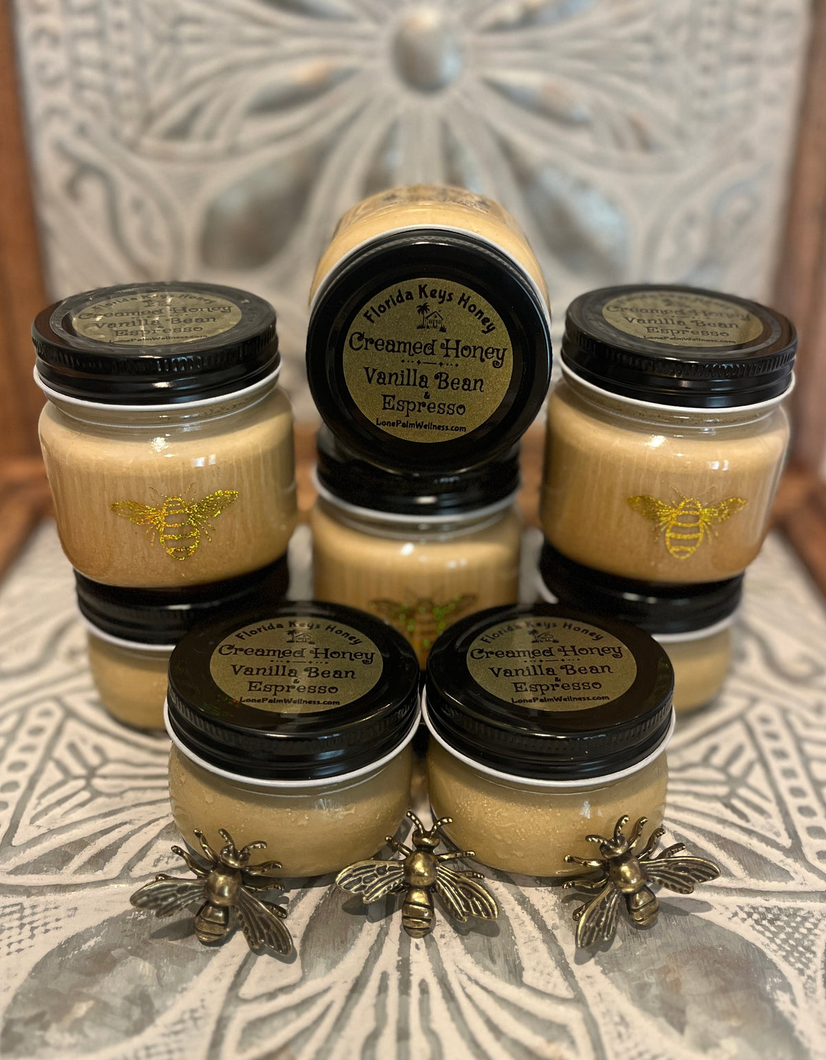 Vanilla Bean & Espresso Creamed Honey | Coffee Infused Raw Honey